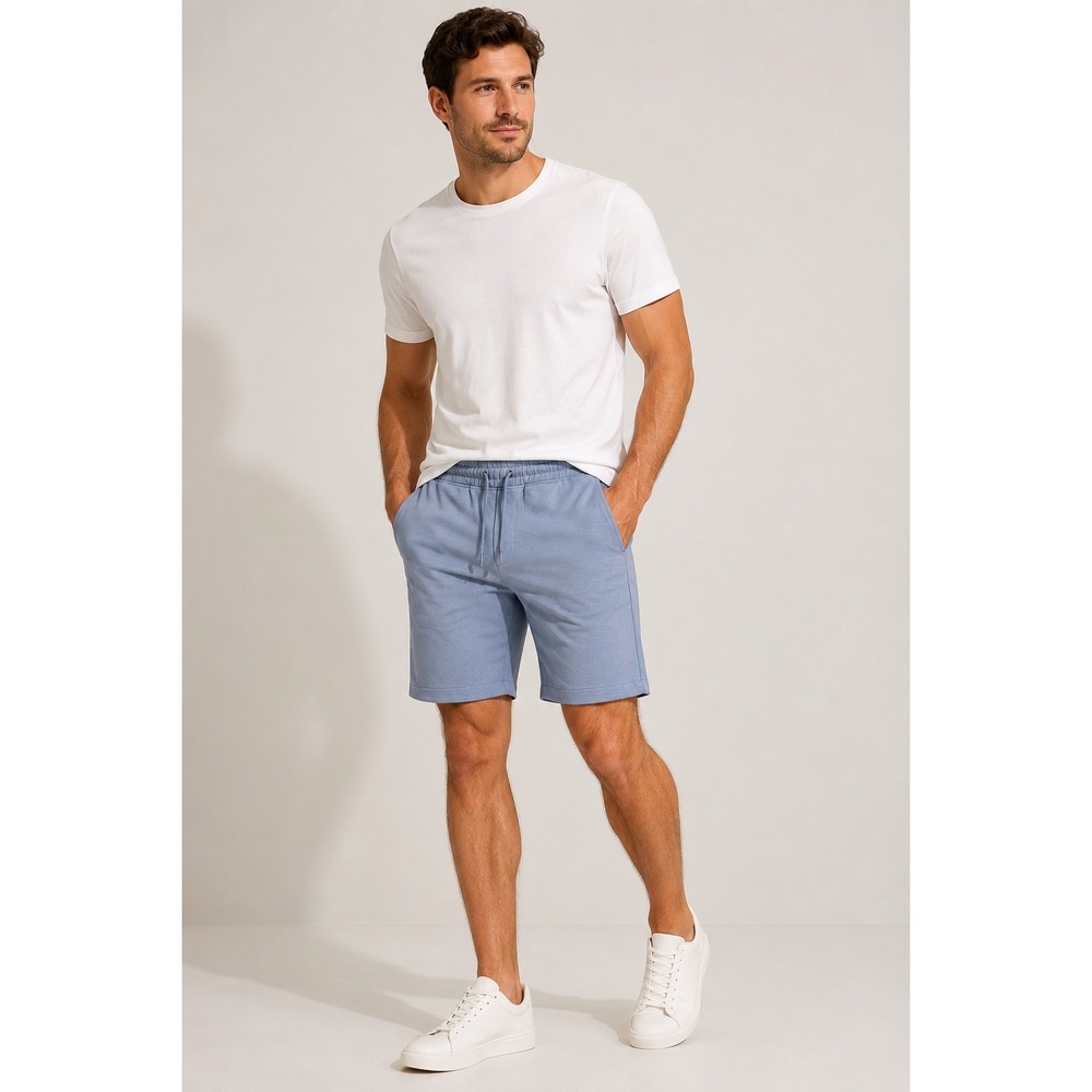 7Diamonds REV Mens Blue Performance Stretch Drawstring Athletic Shorts STS-1347